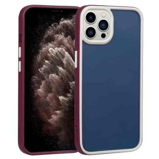 For iPhone 11 Pro Max Two-color Shield TPU + PC Phone Case (Wine Red)