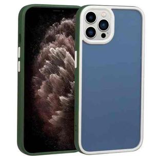 For iPhone 11 Pro Max Two-color Shield TPU + PC Phone Case (Dark Green)