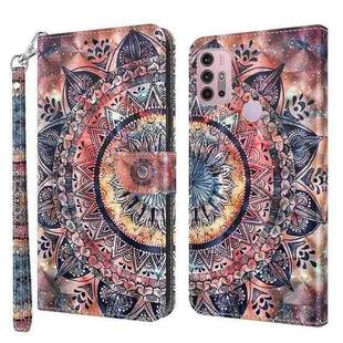 For Motorola Moto G10 / G20 / G30 3D Painted Leather Phone Case(Color Mandala)