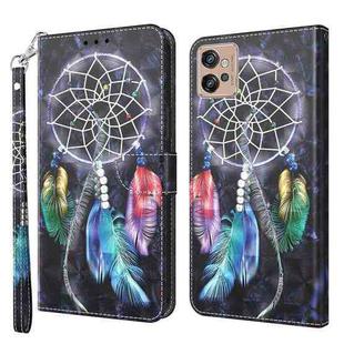 For Motorola Moto G32 5G 3D Painted Leather Phone Case(Colorful Dreamcatcher)