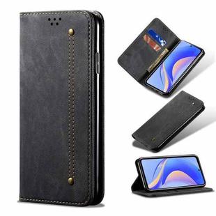 For Huawei nova Y90 4G/Enjoy 50 Pro Denim Texture Casual Style Horizontal Flip Leather Phone Case(Black)
