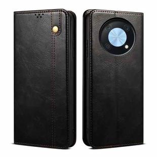 For Huawei nova Y90 4G/Enjoy 50 Pro Oil Wax Crazy Horse Texture Leather Phone Case(Black)