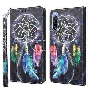 For Sony Xperia 10 III 3D Painted Leather Phone Case(Colorful Dreamcatcher)
