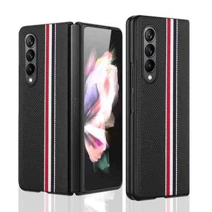 For Samsung Galaxy Z Fold4 Twill PC+ TPU Shockproof Phone Case(Black)