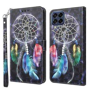 For Samsung Galaxy M53 3D Painted Leather Phone Case(Colorful Dreamcatcher)