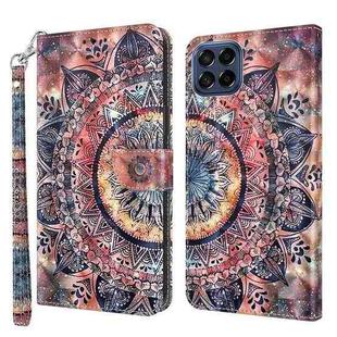For Samsung Galaxy M53 3D Painted Leather Phone Case(Colorful Mandala)