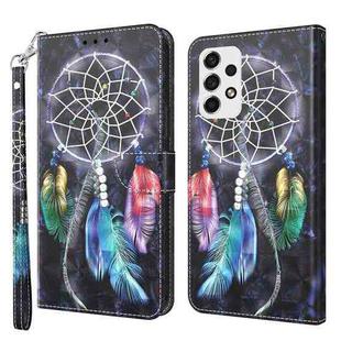 For Samsung Galaxy A52 5G / A52s 3D Painted Leather Phone Case(Colorful Dreamcatcher)
