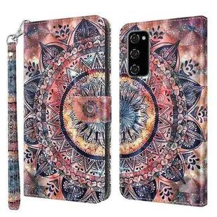 For Samsung Galaxy S20 FE 3D Painted Leather Phone Case(Colorful Mandala)