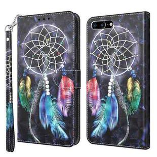 3D Painted Leather Phone Case For iPhone 8 Plus / 7 Plus(Colorful Dreamcatcher)