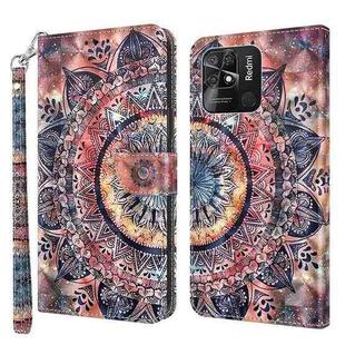 For Xiaomi Redmi 10C Global 3D Painted Leather Phone Case(Colorful Mandala)