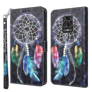 For Xiaomi Redmi Note 9 Pro / Note 9 Pro Max 3D Painted Leather Phone Case(Colorful Dreamcatcher)