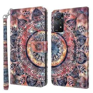 For Xiaomi Redmi Note 11 5G / 4G Global 3D Painted Leather Phone Case(Colorful Mandala)