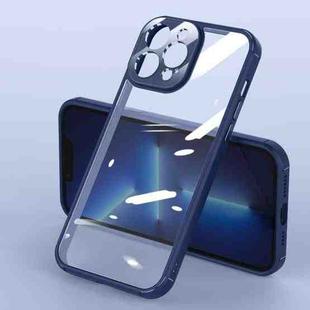 For iPhone 14 Plus Acrylic Transparent PC Phone Case (Dark Blue)