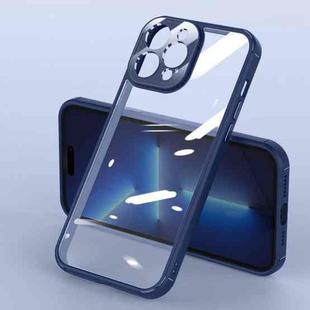 For iPhone 14 Pro Max Acrylic Transparent PC Phone Case (Dark Blue)