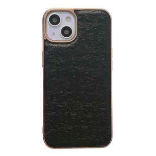 For iPhone 14 Genuine Leather Ostrich Texture Nano Case (Black)