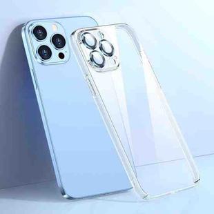 For iPhone 14 Pro Glass Lens Film Clear PC Phone Case(Blue)