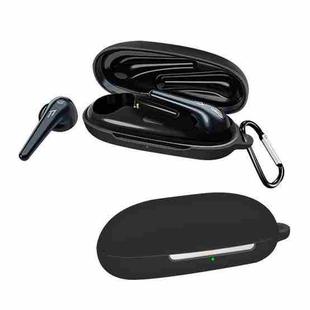 For 1MORE ESS3001T Pure Color Bluetooth Earphone Silicone Protective Case(Black)