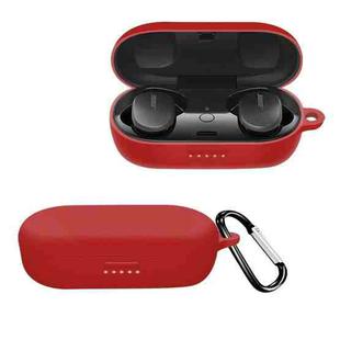 For BOSE Sport Earbuds Pure Color Bluetooth Earphone Silicone Protective Case(Red)