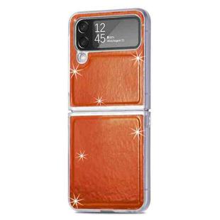 For Samsung Galaxy Z Flip4 Laser Skin PC Phone Case (Orange)