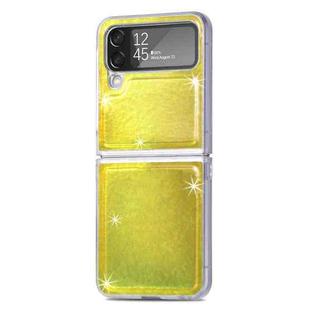 For Samsung Galaxy Z Flip4 Laser Skin PC Phone Case (Gold)