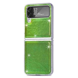 For Samsung Galaxy Z Flip4 Laser Skin PC Phone Case (Green)