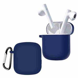 For Xiaodu Pure Color Bluetooth Earphone Soft Silicone Protective Case With Hook(Dark Blue)