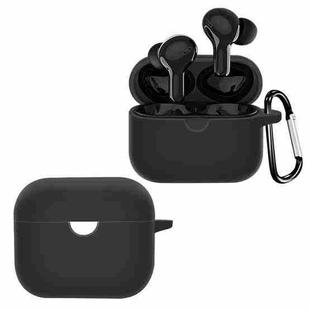 For Noise Air Buds+ Pure Color Bluetooth Earphone Soft Silicone Protective Case With Hook(Black)