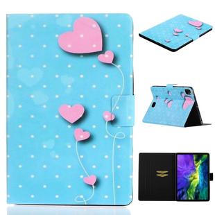 For iPad Pro 11 inch 2020 Painted Left and Right Flat Leather Tablet Case with Sleep Function & Card Slot & Buckle Anti-skid Strip and Bracket(Love Balloon)