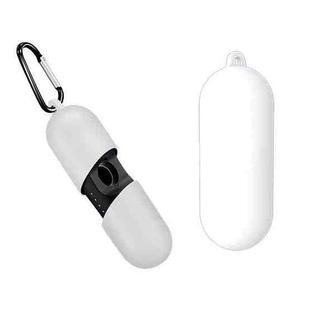 For Motorola MotoBuds 400 / VerveBuds 400 Pure Color Bluetooth Earphone Soft Silicone Protective Case With Hook(White)
