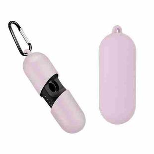 For Motorola MotoBuds 400 / VerveBuds 400 Pure Color Bluetooth Earphone Soft Silicone Protective Case With Hook(Pink)