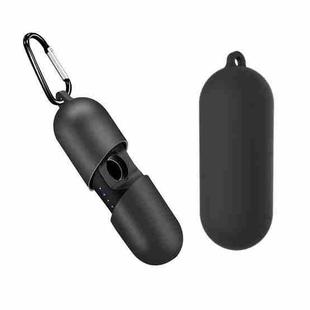 For Motorola MotoBuds 400 / VerveBuds 400 Pure Color Bluetooth Earphone Soft Silicone Protective Case With Hook(Black)