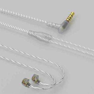 CVJ V7 1.25m 4-Cores Silver-plated 3.5mm Elbow Earphone Cable, Model:2 Pin No Mic(Silver)