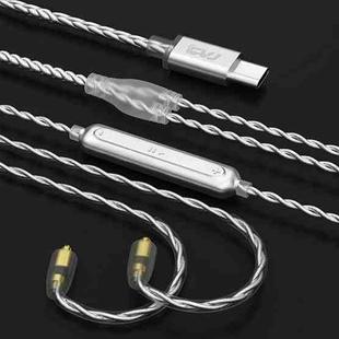 CVJ V5.TC 1.25m Type-C Digital Decoding Silver-plated Earphone Cable, Style:MMCX(Silver)