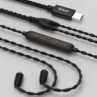 CVJ V6.TC 1.25m Type-C Digital Decoding Oxygen-free Copper Earphone Cable, Style:MMCX(Black)