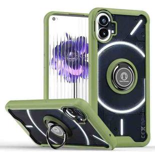 For Nothing Phone 1 Q Shadow 1 Series TPU + PC Phone Case with Ring Holder(Green)