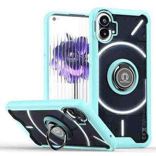 For Nothing Phone 1 Q Shadow 1 Series TPU + PC Phone Case with Ring Holder(Sky Blue)