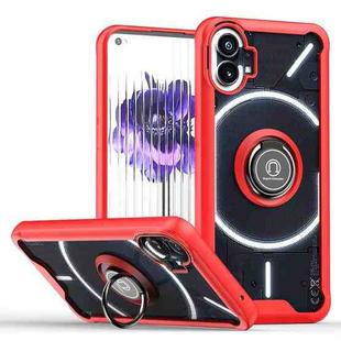 For Nothing Phone 1 Q Shadow 1 Series TPU + PC Phone Case with Ring Holder(Red)