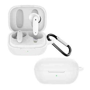 For MEIZU Meilan Blus Pure Color Bluetooth Earphone Soft Silicone Protective Case With Hook(White)