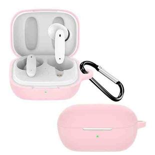 For MEIZU Meilan Blus Pure Color Bluetooth Earphone Soft Silicone Protective Case With Hook(Pink)