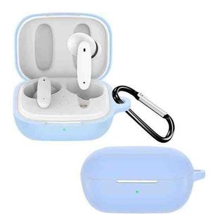 For MEIZU Meilan Blus Pure Color Bluetooth Earphone Soft Silicone Protective Case With Hook(Light Blue)
