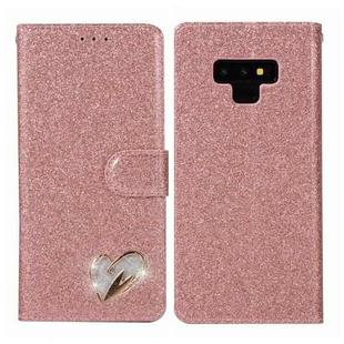 For Samsung Galaxy Note9 Glitter Powder Love Leather Phone Case(Pink)