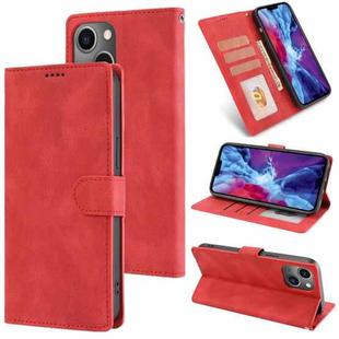 For iPhone 14 Plus  Fantasy Classic Skin-feel Calfskin Texture Leather Case(Red)