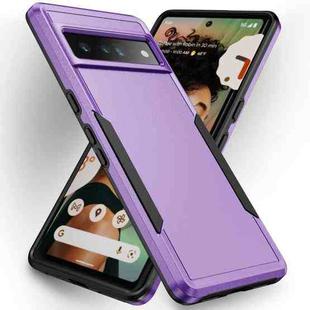 For Google Pixel 7 Pro Pioneer Armor Heavy Duty PC + TPU Phone Case(Purple+Black)