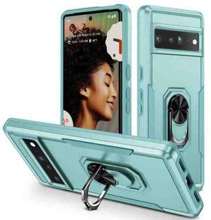 For Google Pixel 7 Pro Ring Kickstand Heavy Duty Shockproof Phone Case(Green)