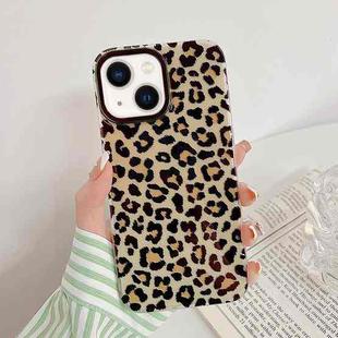 Leopard Texture Dual-side Laminating Phone Case For iPhone 14(Light Brown)