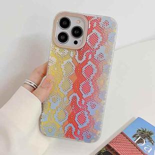 For iPhone 14 Pro Python Texture Dual-side Laminating Phone Case(Autumn)