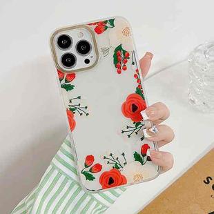 Dual-side Laminating Fresh Flowers Phone Case For iPhone 14 Pro(Noon Flower)