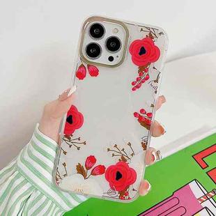 Dual-side Laminating Fresh Flowers Phone Case For iPhone 13 Pro Max(Primrose)