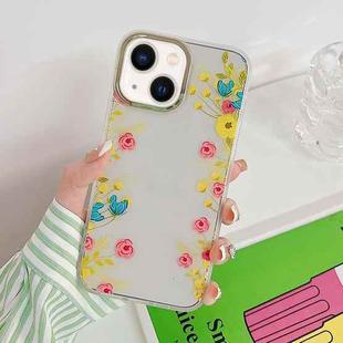 Dual-side Laminating Elegant Flowers Phone Case For iPhone 14(Lamei)