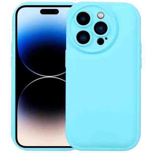 For iPhone 14 Pro Liquid Airbag Decompression Phone Case(Mint Blue)